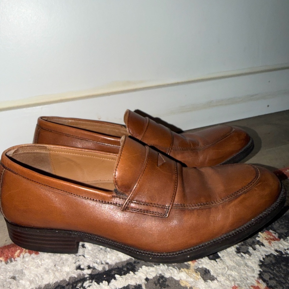 Johnston and Murphy Men's Brown Leather Loafers